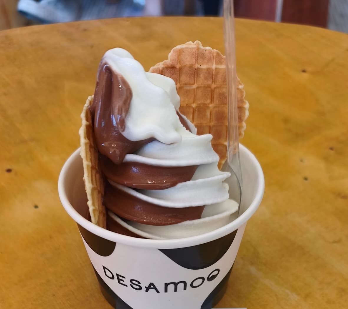 DESAMOO soft serve ice cream Citrus Zen flavour at DESA Fresh Mart Damai Plaza KK