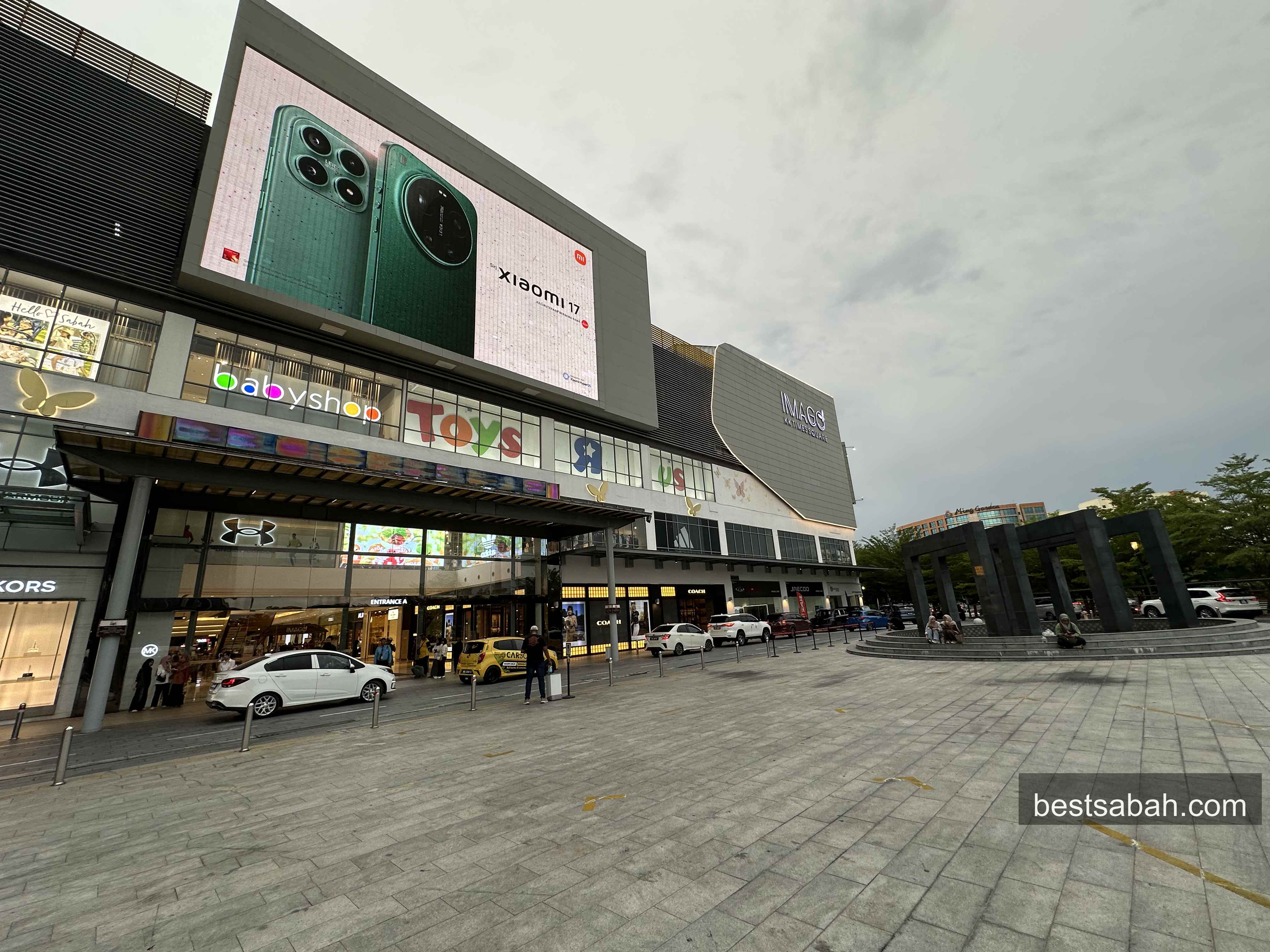 Imago Shopping Mall exterior at KK Times Square Kota Kinabalu
